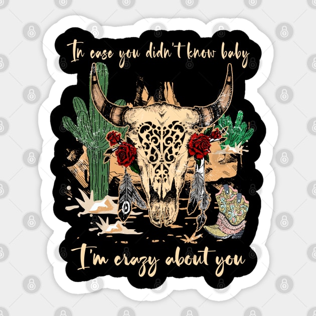 Retro Baby I'm Crazy About You Women Men Sticker by DesignDRart